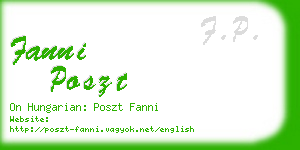 fanni poszt business card